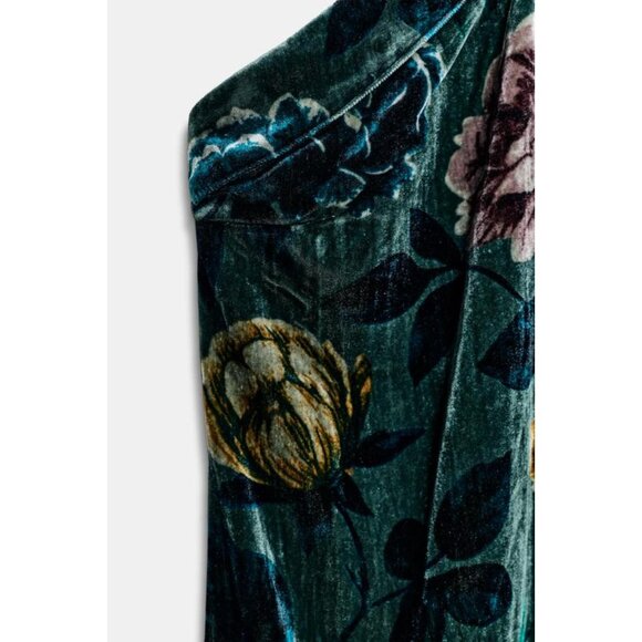 ZARA VELVET DRESS WITH FRINGING - Picture 8 of 8